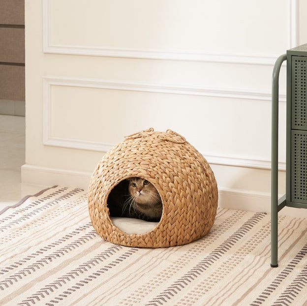 Rattan Cat Bed | Stylish and Sustainable Weaving Bed for Cat