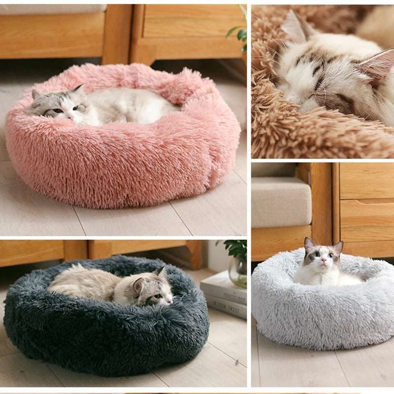 Super Soft Washable Dog Bed | Long Plush Calming Pet Bed for Deep Sleep, Velvet Sofa for Dogs & Cats