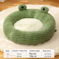 Small Pet Bed | Cozy Frog Pet Nest for Cats & Dogs (Plush, Warm, Winter-Ready, Under 5kg)