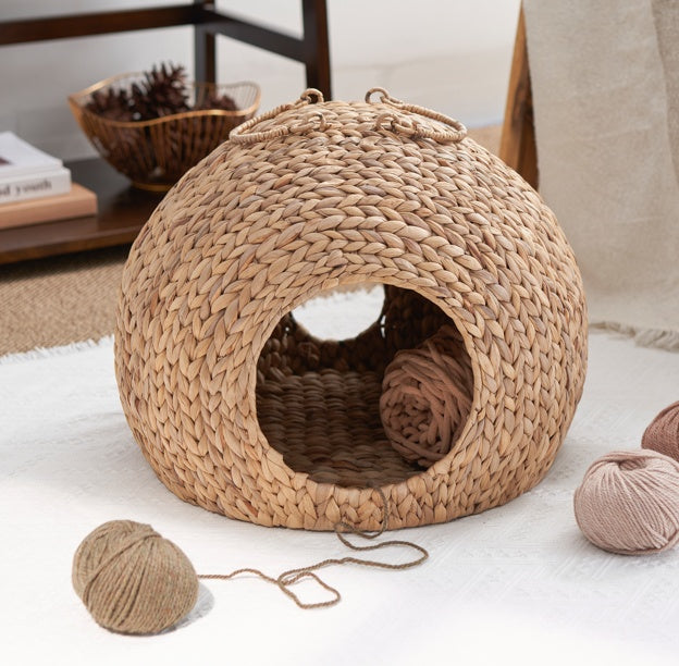 Rattan Cat Bed | Stylish and Sustainable Weaving Bed for Cat