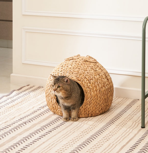 Rattan Cat Bed | Stylish and Sustainable Weaving Bed for Cat
